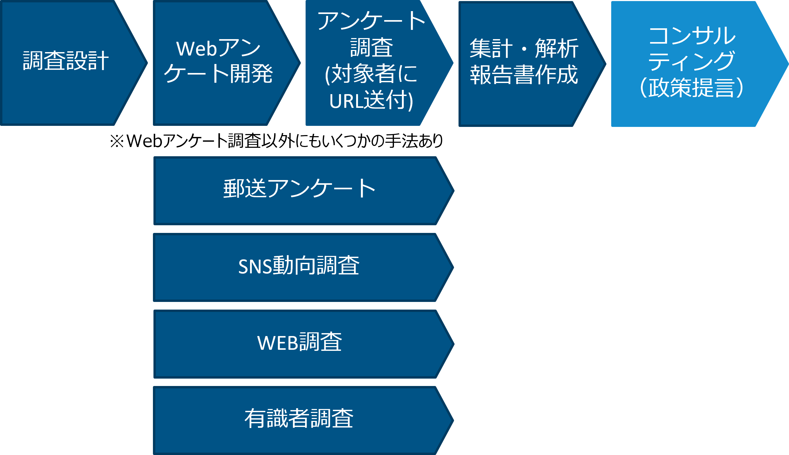 医療/健康政策に関わる調査・コンサルサービスのご提供プロセス（例）